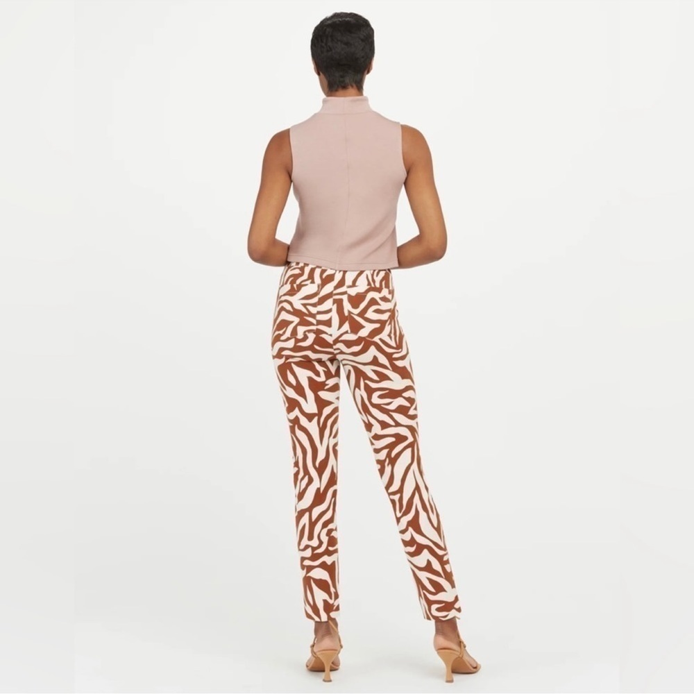 NWT SPANX Polished Clay Zebra Print High Rise Ski… - image 5
